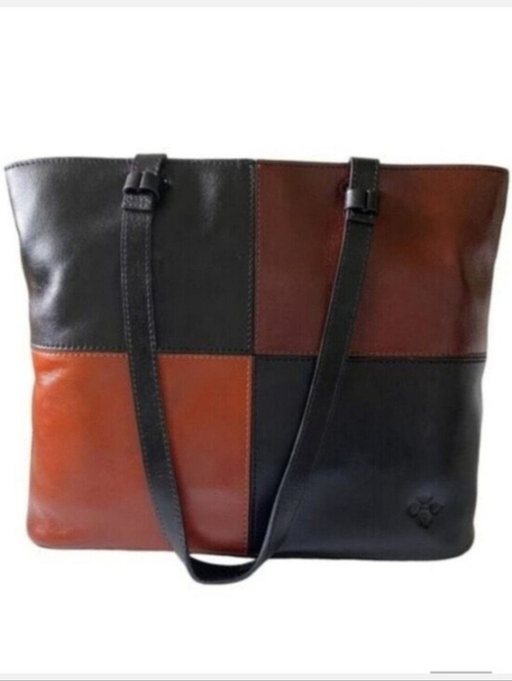 PATRICIA NASH Danville Leather tote bag in a black Colorblock Pocketbook